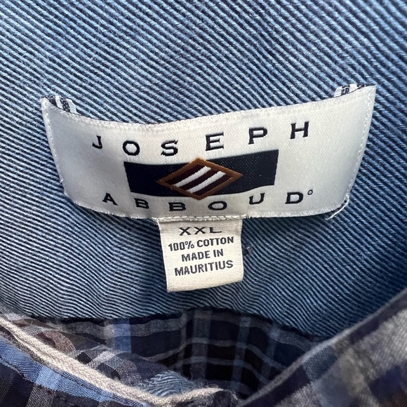 Joseph Aboud button down size XXl flannel look pattern 100% cotton - Picture 2 of 3